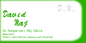 david maj business card